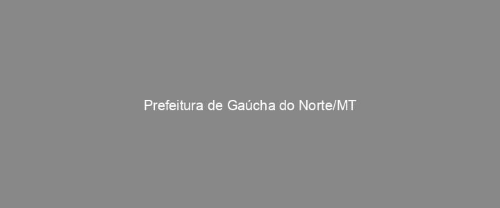 Provas Anteriores Prefeitura de Gaúcha do Norte/MT